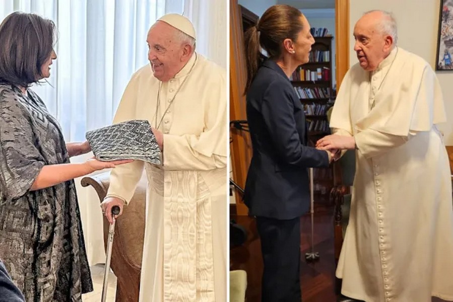 El Papa Francisco recibe a Xóchitl Gálvez y Claudia Sheinbaum, candidatas a la presidencia de México