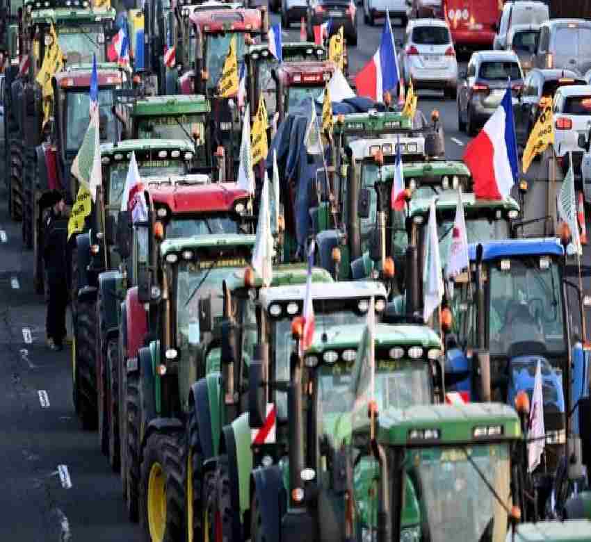 Realizan agricultores del Reino Unido marcha frente a parlamento